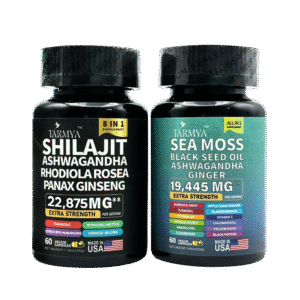 Tarmya Sea Moss and Shilajit Bundle Extra Strength 120 Veggie Capsules