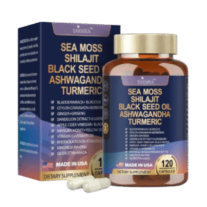 Tarmya 25-in-1 Sea Moss Black Seed Oil Ashwagandha Turmeric Shilajit Supplement